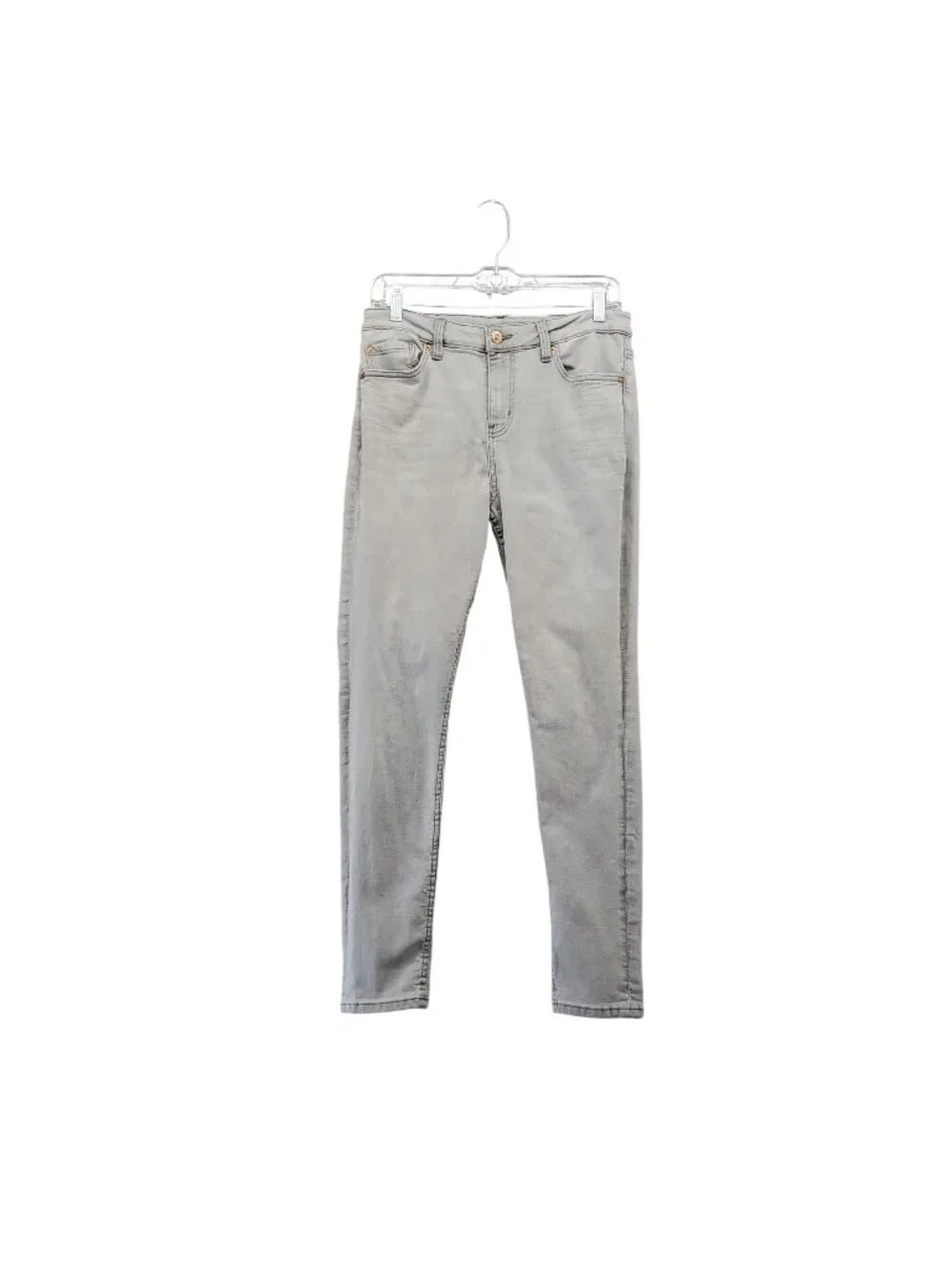 The Ivy Jeans Womens 12 Gray Skinny Cotton Blend Regular Fit Classic Style
